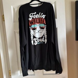 Tultex Black Graphic Tee with White Script